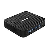 MINISFORUM GK41 Mini PC 8GB DDR4 RAM 128GB SSD Celeron J4125(up to 2.7GHz), HDMI&DP 4K@60Hz Outputs, 2X Gigabit Ethernet, 4X USB 3.0, Dual Band WiFi Mini Computer