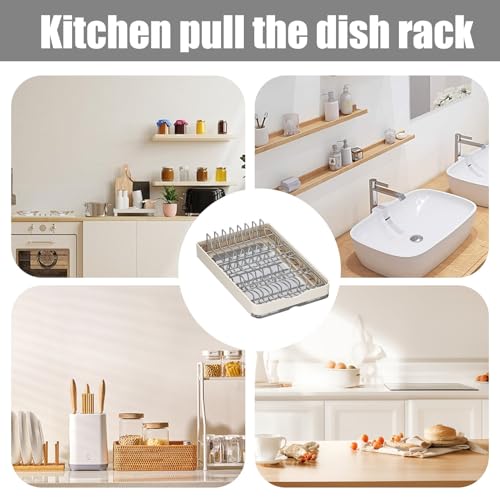 Secador de platos extraíble de metal para armarios, el ahorro de espacio ideal en tu cocina 6