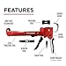 Newborn Octogun 930-GTD Drip-Free Caulking Gun - Gator Trigger Grip | Fits 1/10 Gallon Cartridge |10:1 Thrust Ratio | Smooth Hex Rod Cradle with Built-in Smoother Tool | Scraper & Plug Included