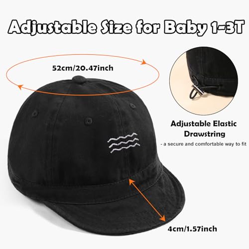 Boné de beisebol para bebês meninos meninas 1-3T chapéu de sol ajustável proteção solar ao ar livre