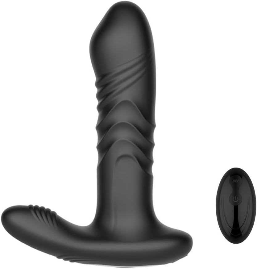 APP Remote Anal Sex Toy, Anal Vibrator, Vibrator with 3 Vibration Modes and 7 Telescopic Modes, Anal Plug Toy, Suitable for Male or Homosexual Masturbation Sticks