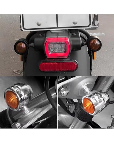 Intermitentes para moto Ámbar 12V tipo bala 8 piezas - Fernando Cortés
