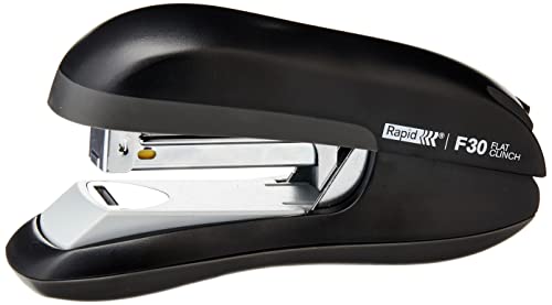 Rapid F30 Fashion Half Strip Stapler, 30 Sheet Capacity, Flat Clinch Stapling, Ergonomic Design, Black, 23256500 #TOP22