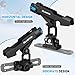 PLUSINNO 2 in 1 Fishing Rod Holders for Boat, Kayak Rod Holder, Fishing Pole Holders for Track Mount / Deck Mount, Fish Gear with Rod Protective Strap, Fishing Accessories & Gifts