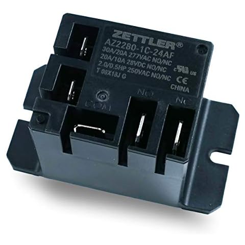 Zettler Mini Power Relay AZ2280-1C-24AF 30A 277VAC 28VDC -Universal 24 AC Volt Cover