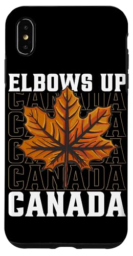 Elbows Up Canada Funny Hockey Fight Spirit Gift Carcasa para iPhone XS Max