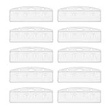 Hraindrop 10 PCS Half Card Holder vertical, Horizontal Frosted Rigid Plastic Half Card Holder For Swipe ID Cards By