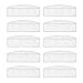 Hraindrop 10 PCS Half Card Holder vertical, Horizontal Frosted Rigid Plastic Half Card Holder For Swipe ID Cards By