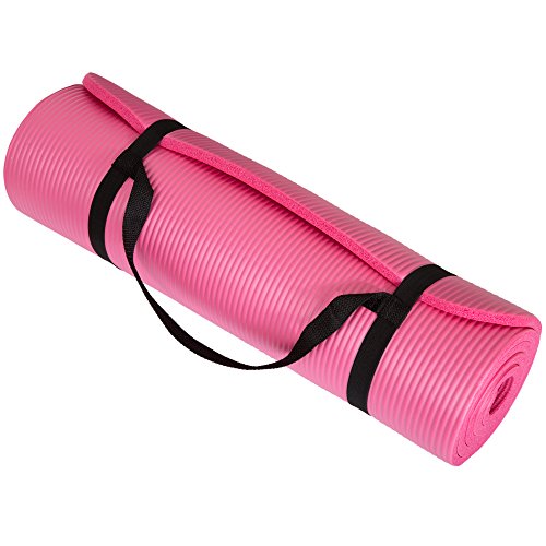 Extra Thick Yoga Mat - 0.5-Inch-Thick Durable Non-Slip Foam Workout Mat For Fitness, Pilates And Floor Exercises With Carrying Strap By Wakeman (Pink) #TOP11