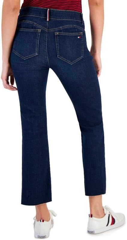 Tommy Hilfiger Women's Waverly Boot-Cut Ankle Jeans (Brianna Wash, 16)