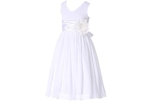 Junior Bridesmaids V-Neckline Chiffon Clearance Flower Girl Dress