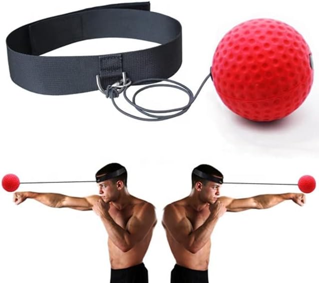 Leosportz MMA Boxing Reflex Ball -Improve Reaction Speed and Hand Eye Coordination Training Boxing Equipment for Training at Home, Boxing Gear for MMA Equipment, Punching Ball (All-Season)