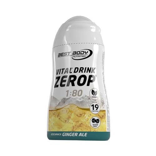 Best Body Nutrition Vital Drink ZEROP - Ginger Ale Original Getränkekonzentrat - Sirup - zuckerfrei 1:80 ergibt 19 Portionen Fertiggetränk 48 ml
