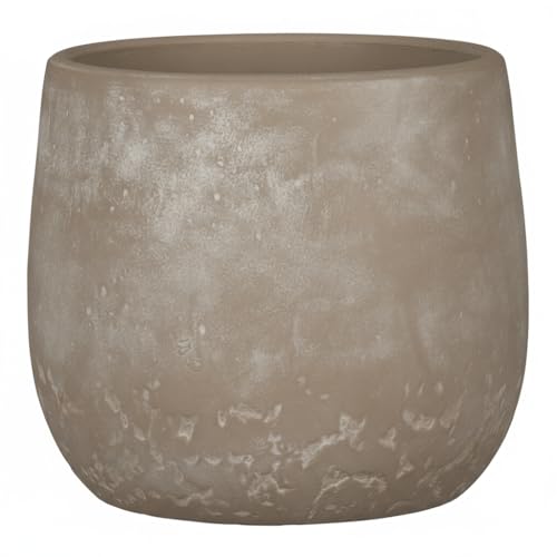 Scheurich Dune, Blumentopf aus Keramik, Farbe: Washed Cream, 17,64 cm Durchmesser, 17 cm hoch, 6,1 l Vol.