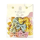 Padonni カラフル パスタ 【イタリア 最も美しいパスタ】 パドンニ イタリア産 マカロニ (ミニパック入り, ボーダー小さい蝶ちょ)
