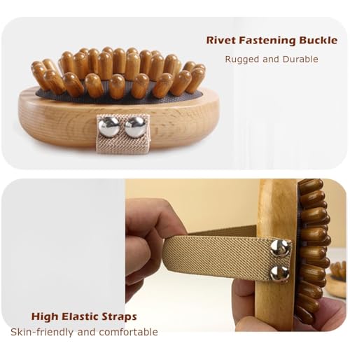 Image of Fascia Massage Blaster Tool for Cellulite, Meridian Massage, Muscle Knots, Trigger Points, Cellulite Massager Tool for Body Tension Relief Promote Lymphatic Circulation Wood