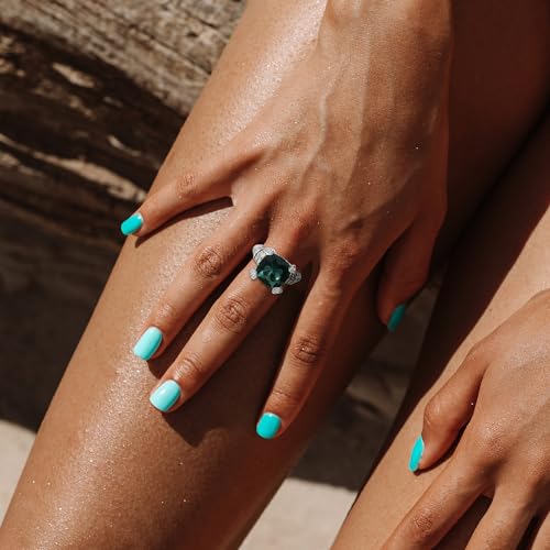 Designer 18K Gold-plated Cable Rings Statement Synthetic Emerald Engagement Ring For Women Trendy Gift2