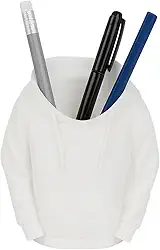 Porta-Lápis Moletom – Feito em Impressão 3D | Decoração Criativa (Branco)