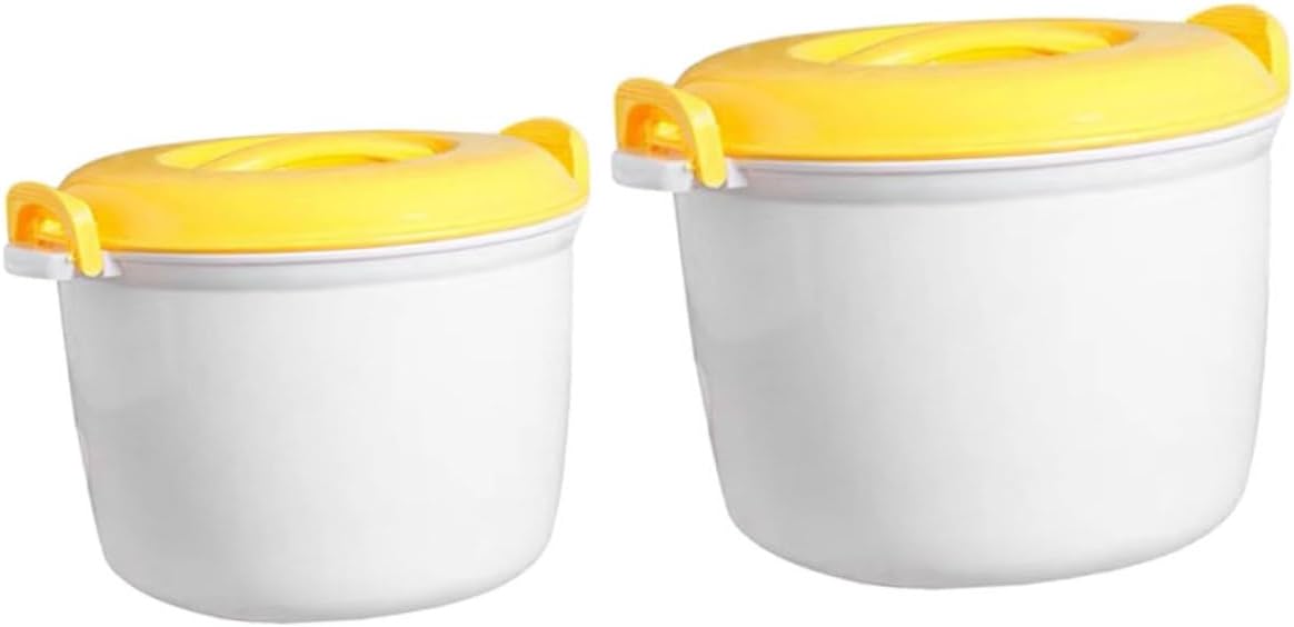 Zerodeko 2pcs Rice Cooker Insulated Microwave Lid Steamer Pot Portable Rice Cooker
