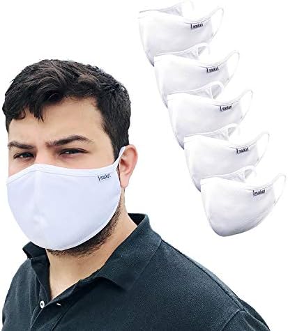 Reusable Face Mask | Face Masks Washable UK | 3 Layer Face Mask | HeiQ Viroblock | Breathable Face Mask | Sporty | Sizes for Men, Women, Teens & Kids | With & without Adjustable Ear loops | By Maskari