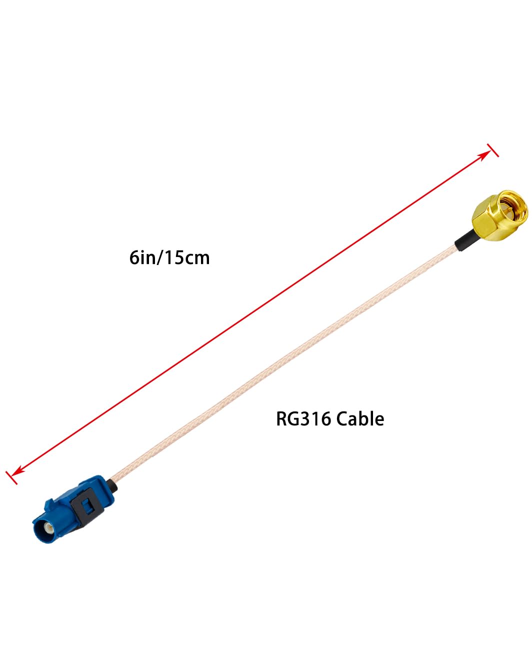 Cavo Antenna SMA A Fakra C Blu 15cm - Adattatore Per GPS Auto, Radio E Navigazione - Foto 5
