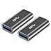 QianLink USB 3.0 Adapter,[2-Pack] Aluminum Type A Female to Female -Connector Converter Adapter,USB 3.0 Coupler Female to Female Adapter (Grey)