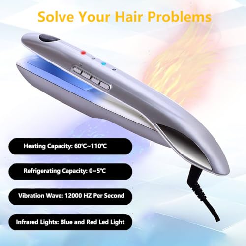Plancha para cabello profesional Ice y Hot, plateada miniatura 2