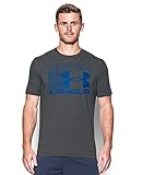 Under Armour Men's Blitz Logo T-Shirt, Carbon Heather/Royal, Large