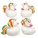 Produktbild Baker Ross Badeenten Regenbogen-Einhorn für Kinder als kleine Überraschung oder als Preis bei Partyspielen (4 Stück)