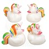 Baker Ross AG697 Badeend”Regenboog-eenhoorn” voor kinderen als kleine verrassing of als prijs bij partyspelen (4 stuks),Regenboogkleuren