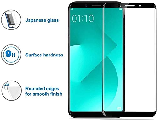 Image of Screen Protector for Oppo A83 (Black) Tempered Glass Edge-to-Edge 6D Screen Guard With Installation Kit