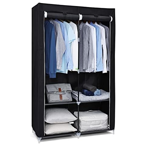 Luimerde Portable Double Canvas Wardrobe Cover