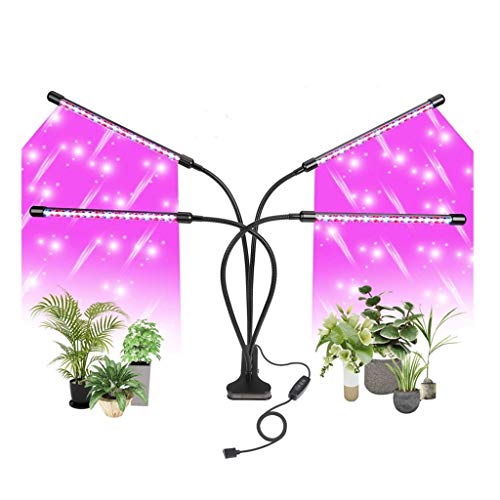 ZJX-F Suitable For Potted Plant Growth Full Spectrum LED Plant Growth Light, Flowers Succulents Fill Light Timing Clip Four Heads Light Tube (Size : 28w)