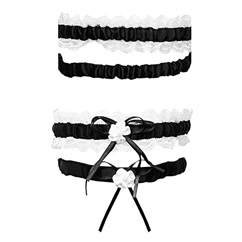 Newitin 6 Pieces Pu Leather Sexy Garters Punk Garters Gothic Leg Ring Belts Adjustable Leg Harness Thigh High Garters For Women Girls #TOP1