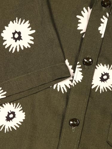 Image of Thomas Scott Men's | Printed | Half Sleeve | Regular Fit | Rayon-Blend | Single Pocket | Spread Collar | Casual Shirt