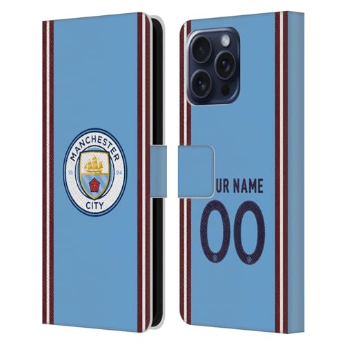 Housse en cuir premium Manchester City pour habiller l'Apple iPhone 16 Pro Max