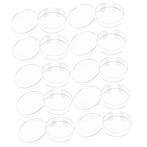Beavorty 10個 培養プレート 細胞培養皿 ペトリ皿 リアクションプレート 科学皿 分析皿 plastic シャーレプレート プラスチックシャーレ 使い捨て 用品 寒天プレート