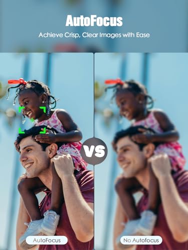 Cámara digital Andoer 48 MP con zoom y antivibración Cámara Andoer de 48 MP con pantalla TFT de 2,8 pulgadas, enfoque automático y zoom digital de 16x. Incluye función antivibración, reconocimiento facial y grabación de sonrisas. Viene con 2 baterías y tarjeta TF de 32 GB. Perfecta para capturar momentos. - Fernando Cortés