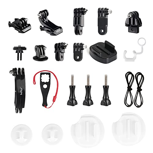 HSU Basic Adapter Grab Bag and Surf Mounts and Accessories for GoPro Hero 11/10/9/8/7/6/5 Black, Session 5/4, DJI Osmo Action, and More