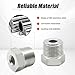 VIKKSAER 2 Pcs Forged Reducer Adapter Fitting, 304 Stainless Steel Reducer Hex Bushing for Industry Connecting Pipes, 3/4 Inch Male NPT X 3/8 Inch Female NPT (3/4