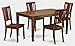 East West Furniture CADU5-MAH-W 5 PC Dining Room Set - Dining Table and 4 Dining Chairs