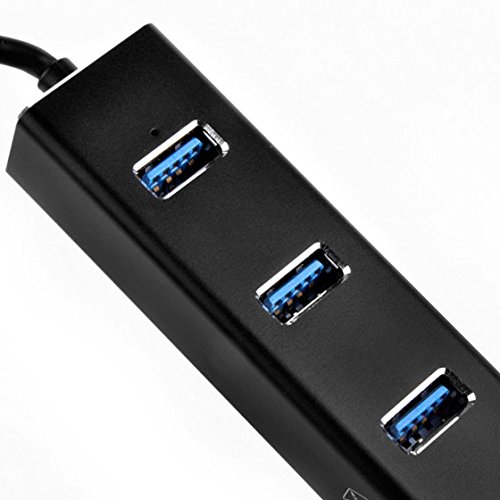 Concentrador de aluminio SilverStone SST-EP04 con tres puertos de datos y red Gigabit 5