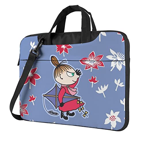 ムーミン パソコンケース 13-15.6インチ 防水 パソコンバッグ 衝撃吸収 ノートパソコン ケース ラップトップ スリーブ バッグ ショルダーストラップ付き PCケース 通勤 通学 パソコン ビジネス 手提げカバン 男女兼用 おしゃれ 軽量コンピュータ