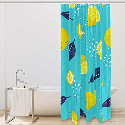 Rideau de douche imperméable sans fuite motif citron 168 x 183 cm - 3