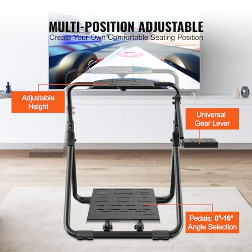 Soporte para volante ajustable y plegable VEVOR con ángulo de pedal optimizado 4