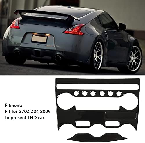 Miniatura 7 de Panel de control de interruptor de CA, marco de panel de aire acondicionado de consola central compatible con 370Z Z34 2009 para presentar coche LHD