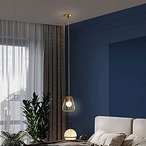 Lámpara mini modern industrial E27 con bola de cristal para mesitas de noche