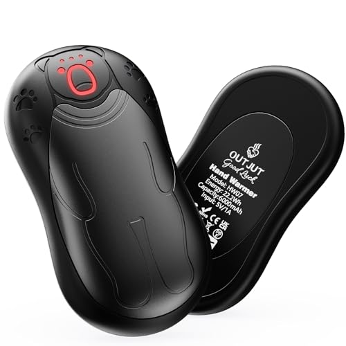 #ColaboraciónPagada<br>Calentador de Manos 2 EN 1 Negro Calienta Manos de Bolsillo con 12000mAh 3 Niveles de Calor con USB Reutilizable Regalo de Invierno para Mujeres y Hombres para Exteriores Camping y Deportes