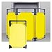 HJLKDYM Retractable Traffic Barrier, Safety Expandable Caution Barricade, Foldable Barrier Gate with PVC Frame, Visibility Mobile Temporary Fence for Outdoor (Color : Yellow, Size : 2pcs)