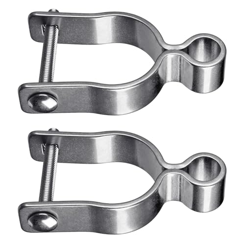 Insaga 304 Stainless Steel Gate Hinges 2Pcs for 1-3/8" Chain Link Fence Post, Heavy Duty Female Hinges with 5/8" Pin, Nut/Bolt Included - Fit Barn, Farm, Cattle Gates